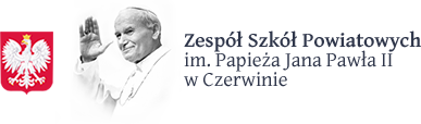 logo Zespółu Szkół Powiatowych im. Papieża Jana Pawła II w Czerwinie